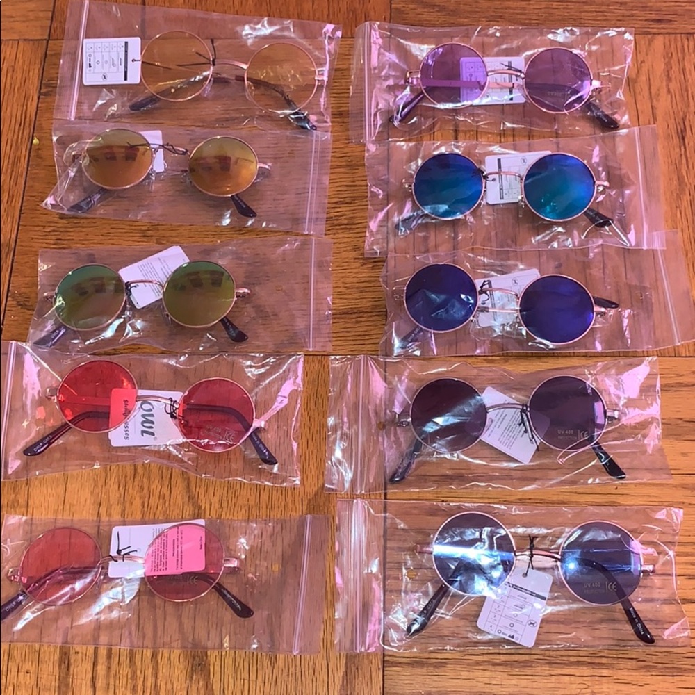 Color round sunglasses